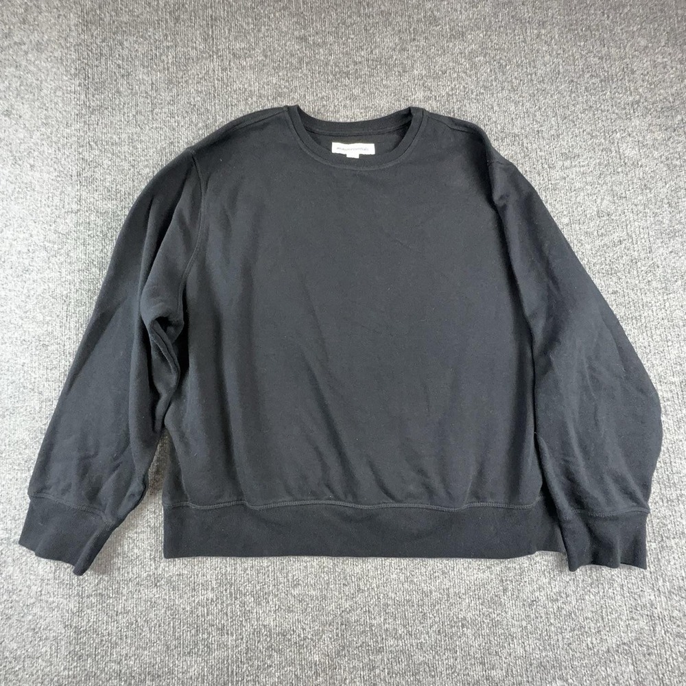 Amazon Essentials Sweatshirt Mens 2XL Black Fleece Crewneck Pullover Solid